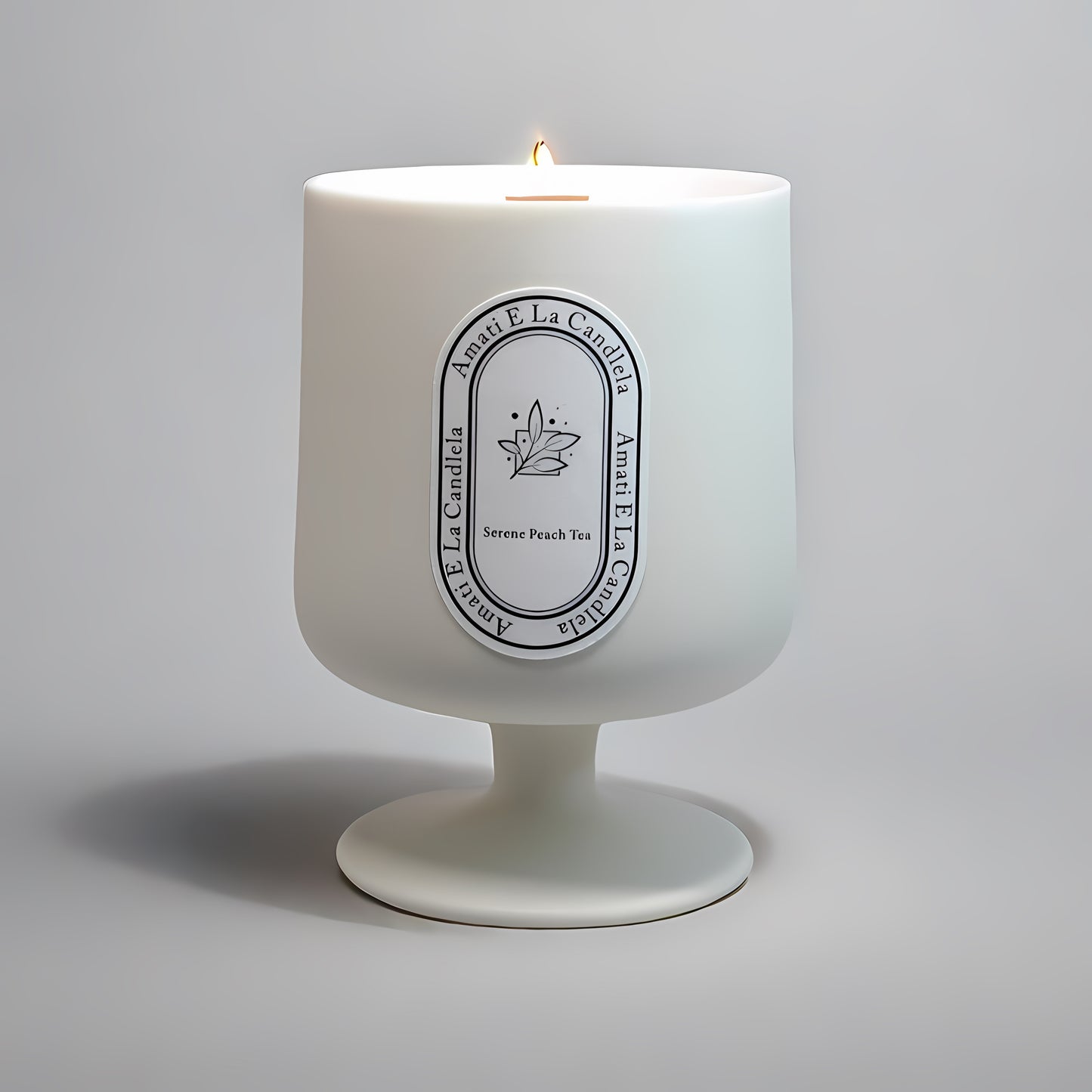 Serene Peach Tea Candle | Aesthetic Homemade Candles | Wood Wick Candle |Home Styling Decor